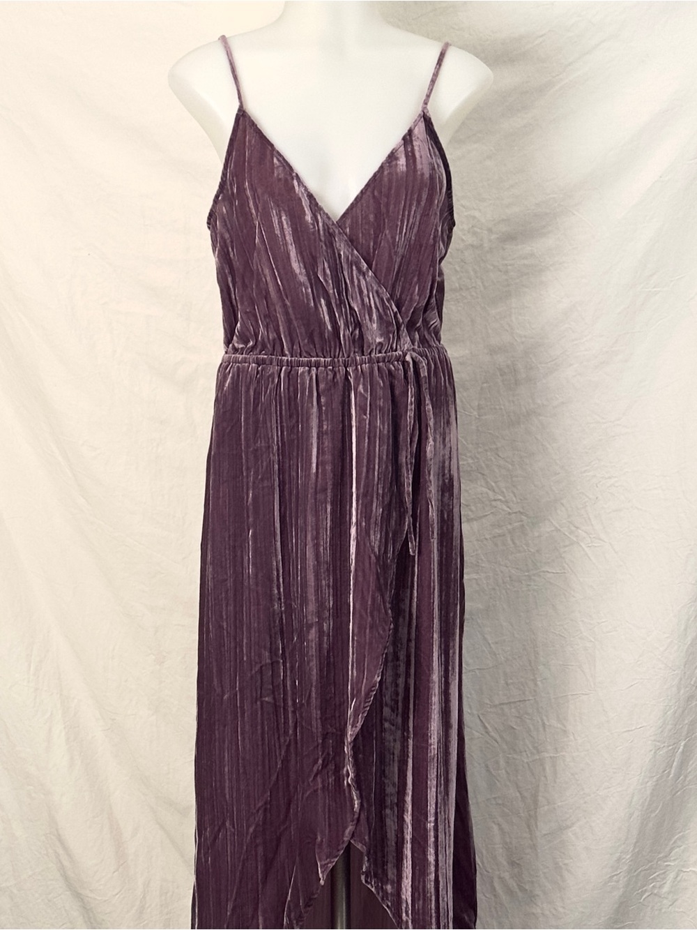 Lucky Brand Velvet Wrap Maxi Dress - Plum